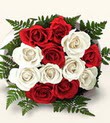  İstanbul Taksim çiçek yolla  10 adet kirmizi beyaz güller - anneler günü için ideal seçimdir -