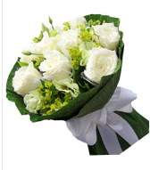 9 adet beyaz gül buketi  İstanbul Taksim çiçek , çiçekçi , çiçekçilik 
