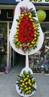 Çift katlı düğün çiçekleri  İstanbul Taksim çiçek , çiçekçi , çiçekçilik 