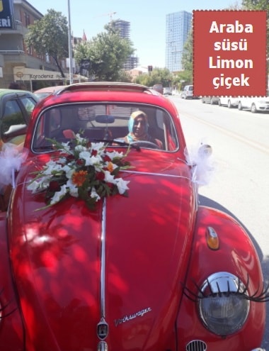 Gelin arabası süslemesi düğün arabası süs  İstanbul Taksim online çiçekçi , çiçek siparişi 