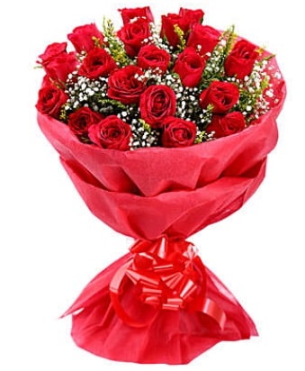 21 adet kırmızı gülden modern buket  İstanbul Taksim çiçek yolla , çiçek gönder , çiçekçi  